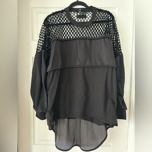 Diesel Black Mesh Fishnet Top